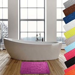 MSV Tapis de Bain Microfibre Pebble 50x80cm Violet