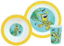 Fun House 005860 MARSUPILAMI - Set composto da piatto, ciotola e bicchiere per bambini