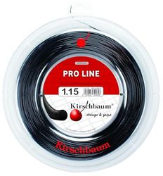 Kirschbaum Pro Line 2 Bobina de cordão de ténis preto, Pro Line 2, preto, 1,15 mm x 200 m