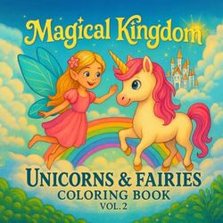 Unicorns & Fairies Coloring Book – Vol. 2: Magical Kingdom: A Story-Based Fantasy Coloring Adventure for Kids Ages 8+