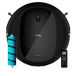 Cecotec Robot aspirapolvere Conga 999 Titanium. Tecnologia Random, Spazzola Jalisco, Serbatoio misto, 160 minuti di autonomia, 1400 Pa, 3 Livelli di potenza, 6 programmi, Telecomando