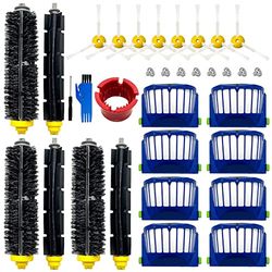 Replacement Accessories Kit for iRobot Roomba 600 Series 694 675 692 695 677 671 655 645 690 680 660 650 620 614 & 500 Series 595 585 564 Robot 3 Bristle & 3 Beater Brush 8 Filter 8 Side Brush