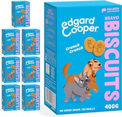 Edgard & Cooper Snack per cani, Bravo Biscotti, (Salmone/Pollo, 7 x 400g Bag), Senza cereali, ricco di proteine e carne fresca di qualità, con aminoacidi essenziali