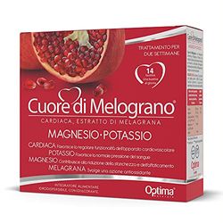 Optima Naturals Cuore di Melograno, Magnesio, Potassio, 14 Bustine da 3.7 Grammi, 1