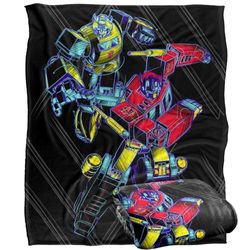 Transformers Blanket, 152 x 127 cm Sketchy Optimus And Bumblebee Silky Touch Super Soft Throw Blanket