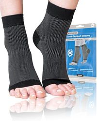aZengear Chevillère Entorse (2 Paires) pour Hommes et Femmes, Manchons de Soutien de la Cheville, Chaussettes pour Fasciite Plantaire, Attelle de Talon pour le Tendon d'Achille (XXL)