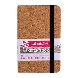 Talens Art Creation Cuaderno Bocetos Corcho | 9 x 14 cm, 140 g, 80 Hojas (9314051M)