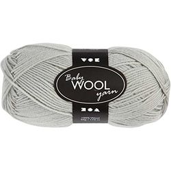 Hilo para bebé, L: 172 m, color gris claro, NM 14/4, 50 g