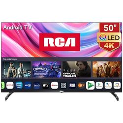 RCA RAQ50UN1 QLED TV 50 inch (126 cm) 4K UHD Smart Android TV Aver HDR Google Assistant Dolby Audio WiFi Bluetooth YouTube Netflix Prime Video VEVO Disney+