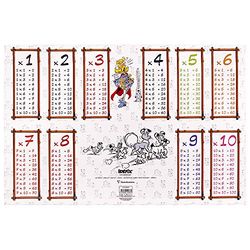 Clairefontaine 812987C - A Cardboard Desk Pad 60x40 cm - Home Office "Asterix - Dogmatix" Conjugation and Multiplication Tables