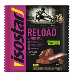 Isostar Reload Sport Bar Chocolat - Barres de Récupération Protéinées - Après l'Effort - Encas Sain Sportif - Sans Colorant - Sans Conservateur - 1 Paquet de 3 Unités (3 x 40 g)