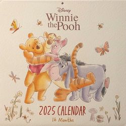 Pyramid International Winnie the Pooh 2025 30x30 cm Wall Calendar – 16-Month Disney Art, Monthly Date Grid, Gift for Disney Fans & Collectors