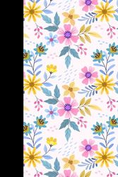 Handdraw flowers patterns notebook journal for School, College and Office work | 6x9 Notebook | 120 Lined Pages