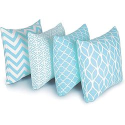 Penguin Home Cushion Cover capa de almofada, algodão, azul, 45 x 45 cm