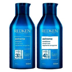 Redken Extreme Shampoo 500Ml + Balsamo 500Ml | Routine Professionale Rinforzante e Riparante per Capelli Danneggiati o Indeboliti | Big Size