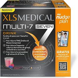 XLS MEDICAL MULTI-7 DRINK - Bustine solubili per dimagrire -Gusto frutti di bosco - 60 stick