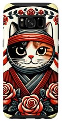 Coque pour Galaxy S8 Calico Red Ninja Kitty Fleur Art