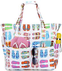 Sac fourre-tout imperméable pour la plage ou la piscine - Pour femme - Extra large - Avec compartiment humide pour le week-end et les voyages