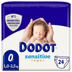 Dodot Sensitive Recién Nacido Talla 0 24 uds.