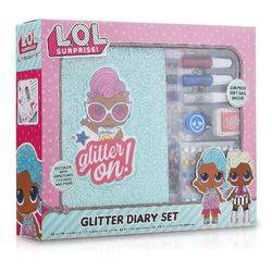 OFITURIA Glitterplannerset, 2 vellen met stickers, 3 glittergel, 1 stempel en stempelkussen, 1 vel edelstenen en 1 verrassingscadeau – perfect cadeau voor kinderen