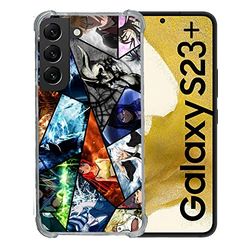 Cokitec Cover rinforzata in vetro temperato per Samsung Galaxy S23 Plus Manga Bleach Pele Mele