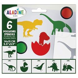 Aladine - 6 dinosauriestenciler för barn