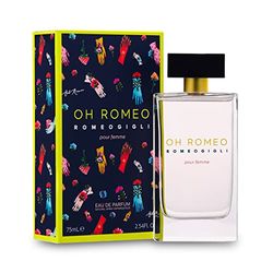 DIAMOND INTERNATIONAL ROMEO GIGLI | Oh Romeo Eau de Parfum - Damparfym med bärnsten och trädoft, parfym, för kvinnor med kraftfull och elegant doft, tillverkad i Italien, 75 ml