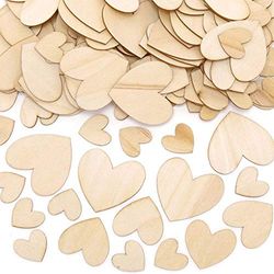 Baker Ross FE533 Wooden Hearts - Pack of 180, Woodcrafts for Kids to Design, Paint, Decorate and then Use for Embellishments or Card Crafts