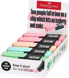 FABER-CASTELL 154211 - Markeerstiftenset TXTLNER, 10 pastelstiften voor kinderen en volwassenen