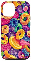 Carcasa para iPhone 15 Pro Patrón De Dulces Candy Delight Vibrant Gummies