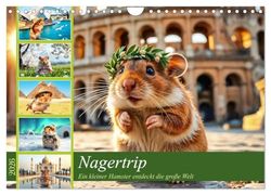 Nagertrip - Ein kleiner Hamster entdeckt die große Welt (Wandkalender 2026 DIN A4 quer), CALVENDO Monatskalender: Ein Hamster auf großer Weltreise