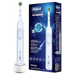 Oral-B Genius X Brosse à Dents Électrique Rechargeable avec 1 Manche Intelligence Artificielle et 1 Brossette, 6 Modes Dont Blancheur, Cadeau Fêtes des Pères, Douceur et Soin des Gencives