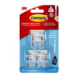CommandTM 17067CLR-5 Hooks with Transparent Metal Tip with Transparent Strips