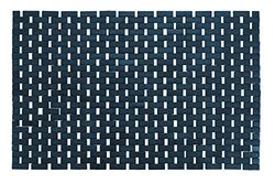 WENKO Alfombra para bañera Bamboo azul oscuro - parte inferior antideslizante, Bambú, 50 x 80 cm, Azul oscuro
