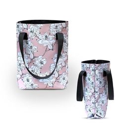 IKURI Borsa Shopper Donna Borsa per la Speza Colori in Teloni Impermeabili Realizzata a Mano Multicolore Multiuso Resistenti - Design Magnolia