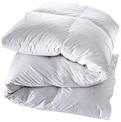 Manteuffel Comfort Winter Down Duvet Extra Warm 155 x 220 cm - 60% Down and 40% Feathers Filling 1780 g - (White, 100% Cotton)