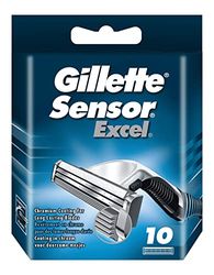 Gillette Lames de Rasoir Homme Sensor 3, Pack de 10 Lames de Recharges