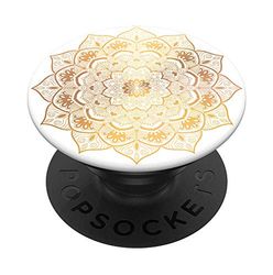 PopSockets PopGrip - Supporto e Impugnatura per Telefoni Cellulari e Tablet con Un Top Intercambiabile - Golden Silence