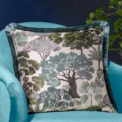 Wylder Woodlands blommig jacquard fjäder rik fylld kudde