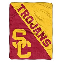 Northwest NCAA USC Trojans Unisex-Adult Micro Raschel Throw Blanket, 46" x 60", Halftone