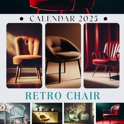 Retro Chair Caledar 2025: 365 days From Jan to Dec 2025, with 12 Photography for Adults| Perfect for Chair Lover to Planning and Organizing