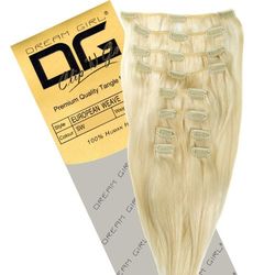 Dream Girl estensioni dei capelli Snap Snow White 36 centimetri