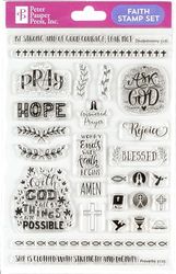Faith Clear Stamp Set (27 individual stamps), White