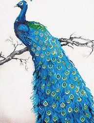 Diamond Dotz (DD13.012) - Blue Peacock Diamond Embroidery Facet Art Craft Kit - 60 x 84 cm