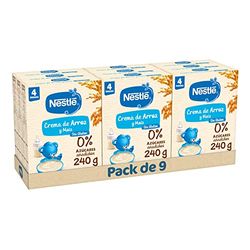 Nestlé Papillas de cereales Sin Gluten Maiz Arroz 240g - Paquetes de 9