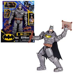 DC Comics Batman 30cm Deluxe - action figure with punch and throw function, 5 pieces of equipment, light and sound effects, 1 unit