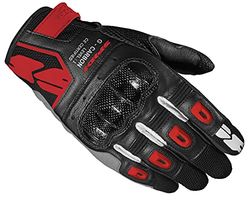 SPIDI, G-Carbon, motorcykelhandskar, med resistiver pekskärmsfunktion och skyddande stoppning, nötningsbeständiga och ventilerande motorcykelhandskar av läder