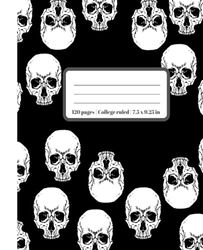 Mini Skull Head Composition Notebook College Ruled | 120 pages | 7.5 X 9.25