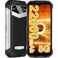 DOOGEE VMAX Zewnętrzny telefon komórkowy 5G bez umowy, rozmiar 20 GB + 256 GB, duża bateria, 22000 mAh, aparat 108 MP, 6,6" FHD+ 120 Hz, zewnętrzny smartfon z systemem Android, podwójna karta SIM,
