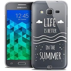 Caseink - Fodral för Samsung Galaxy Core Prime (G360) [Crystal HD Collection Summer Design Life's Better - hårt - ultratunt - tryckt i Frankrike]